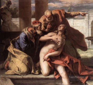  Elder Art Painting - Susanna And The Elders grand manner Sebastiano Ricci